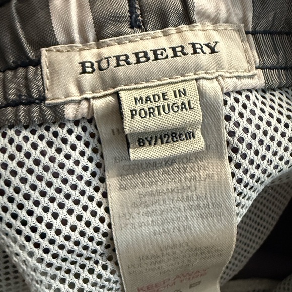 All Burberry Swim Shorts size 8 - orange shirt size 8 - white sneakers size 31 - Picture 3 of 5